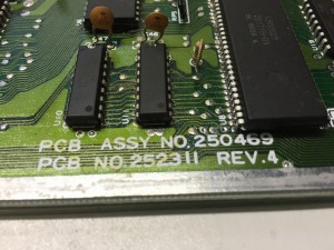 Assy 250469 Rev. 4 with two broken RMA IC's, a failing power switch and a broken CIA