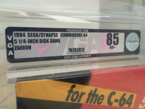 Commodore 64 Synapse Zaxxon Video Game Authority grade of 85 (near mint+ condition). Read the post on breadbox64.com