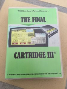 Commodore 64 Final Cartridge III cartridge presented in a Universal game Case