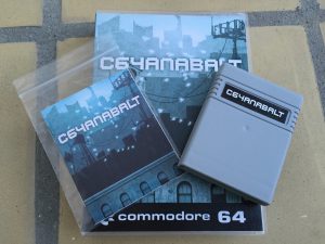 Commodore 64 C64anabalt game review on breadbox64.com. Game cartridge, Universlal Game Case and manual.