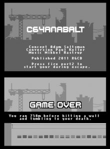 Commodore 64 C64anabalt cartridge game from RGCD.co.uk. Game review on breadbox64.com.