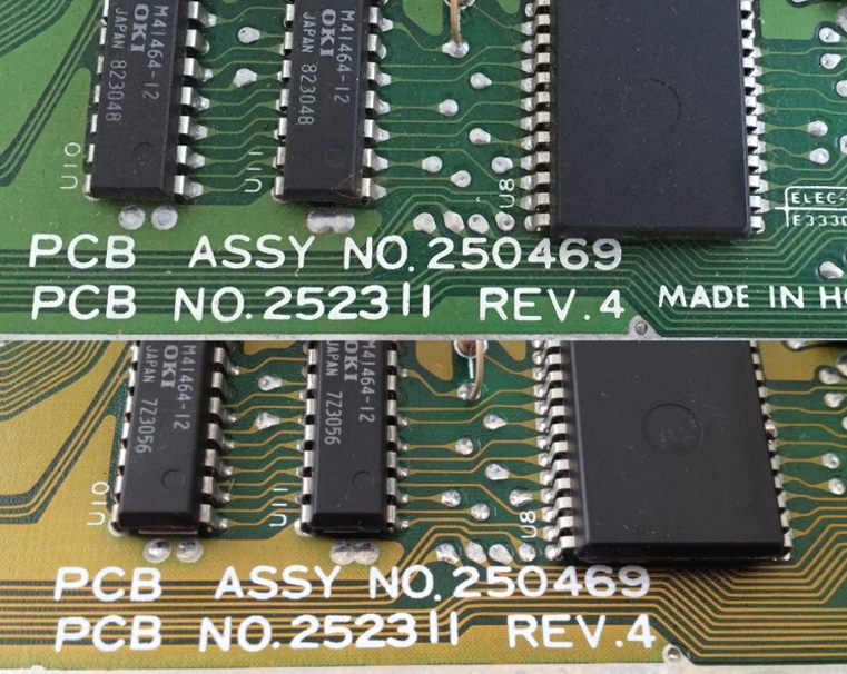 Commodore 64 Assy no. 250469 Rev. 4 motherboards in two different