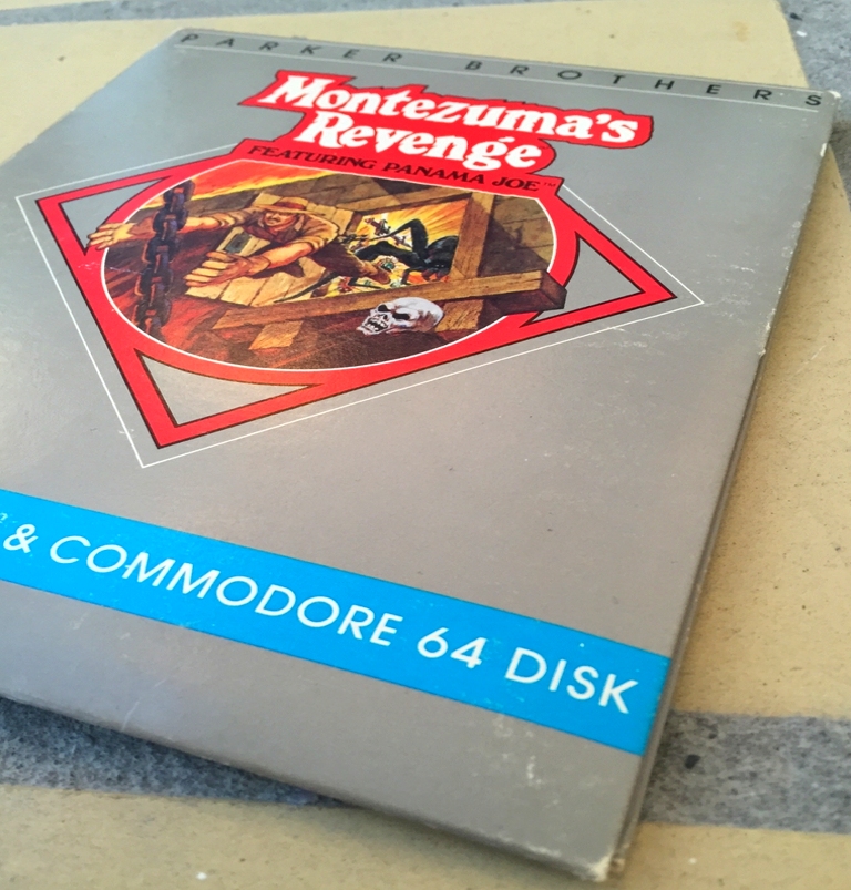 Montezuma's Revenge featuring Panama Joe by Parker Brothers for the Commodore 64. Diskette version of the game.