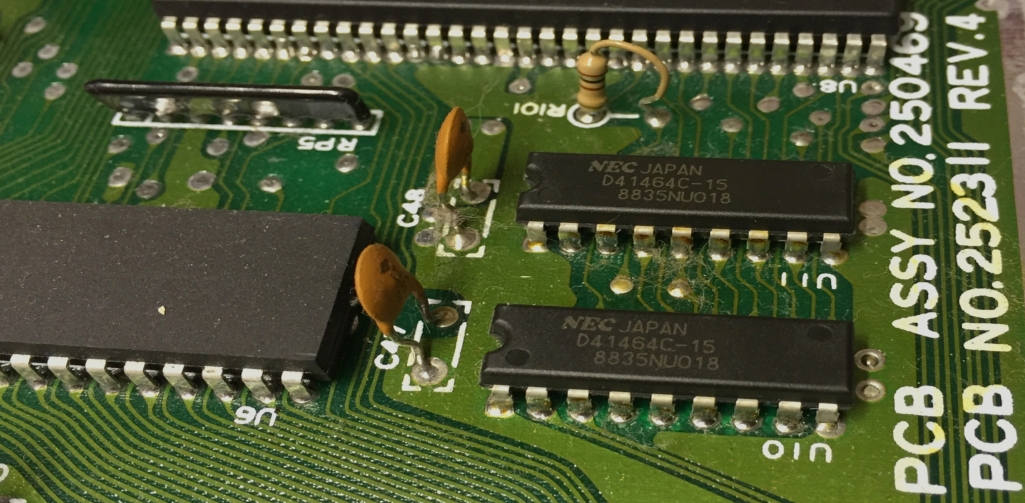 Commodore 64 Assy 250469 Rev 4. repait log. Faulty RAM modules, CIA and power switch