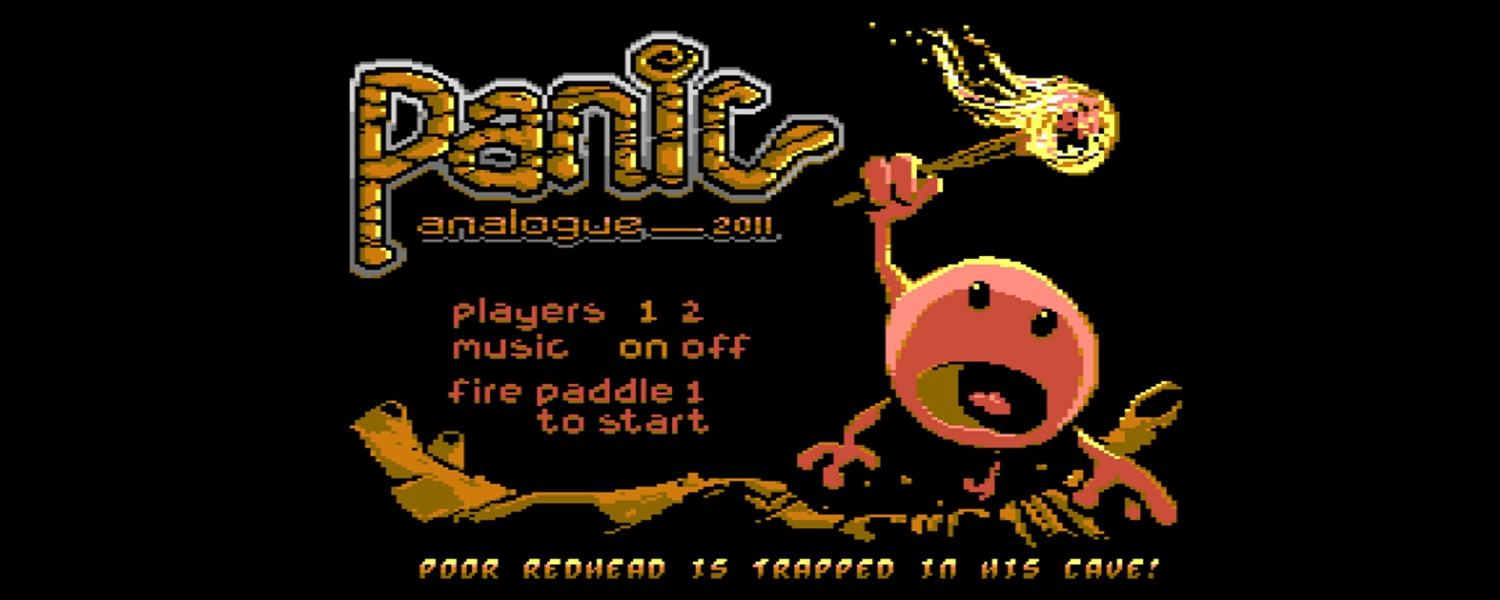 Commodore 64 Panic Analogue game review with in-game video and final verdict. Paddle controller game for the Commdoore 64