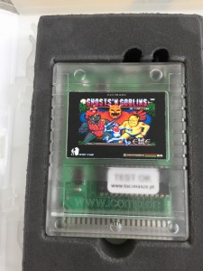 EasyFlash game cartridge with Ghost 'n Goblins game presented in a Universal Game case