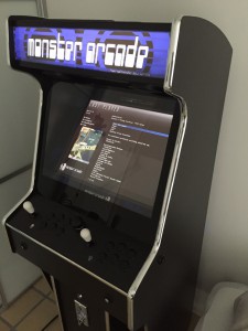 Monster Arcade Senior MAME arcade machine running GameEx frontend software.
