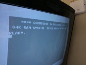 Commodore 64 Reloaded with a modded Kernal ROM. Stickers put on tup of keyboards with the special characters. More on breadbox64.com