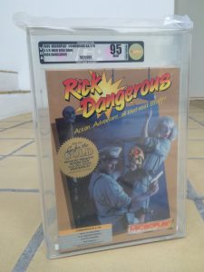 Commodore 64 Rick Dangerous Video Game Authority grade of 95 mint condition. Read the post on breadbox64.com