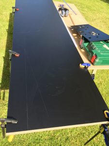 Cutting the arcade cabinet sides using a jigsaw