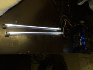 Cold cathode for lighting up up the arcade marquee.