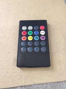 Commodore 64 flashing color LED mod with remote control.
