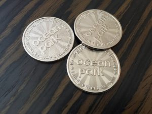 Ocean Park Arcade tokens. Arcade review on breadbox64.com