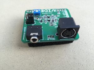 Commodore 64C replacement RF box mod. The hardware has s-vidoe and mini jack plugs. Breadbox64.com