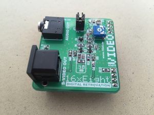 Commodore 64C replacement RF box mod. The hardware has s-vidoe and mini jack plugs. Breadbox64.com