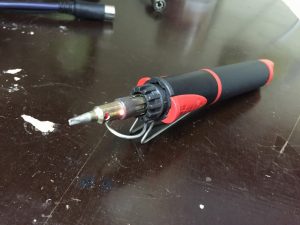 Gas soldering iron for easy Commodore 64 modding. Breadbox64.com