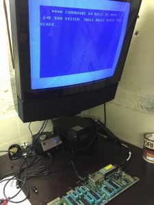 Commodore 64C RF box mod. re-fitting the original RF box fixed it.