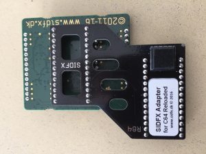 The SIDFX adapter board for mounting the device in a C64 Reloaded. read more on breadbox64.com