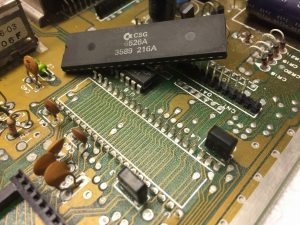 CIA 6526 chip replaced to fix keybord problem with Commodore 64 c