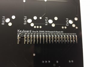 The MechBoard64. Black PCB for the Commodore 64 keyboard. breadbox64.com