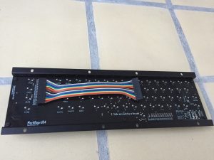 New keyboard for the Commodore 64 with aluminum brackets. breadbox64.com