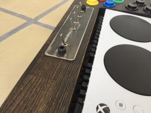 Wooden joystick made for the Xbox adaptive controller. physical disabled gaming. breadbox64.com